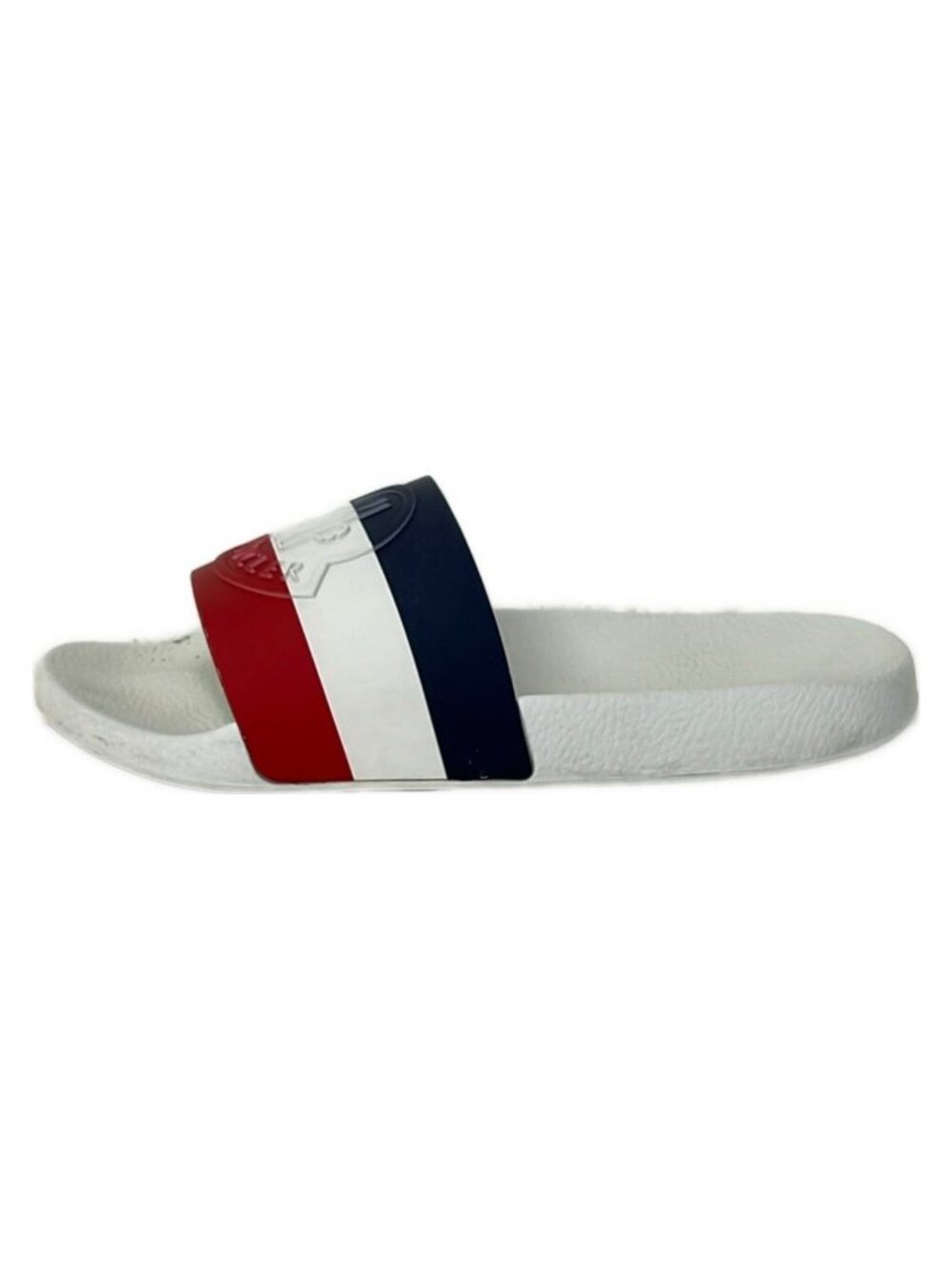 Moncler Sandals 42 White Red Blue Border - Picture 1 of 6
